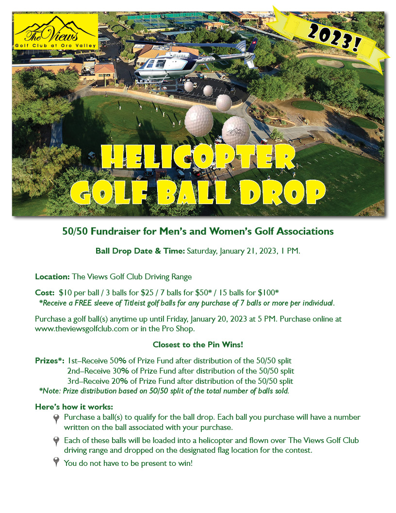 Helicopter Ball Drop flyer 2023